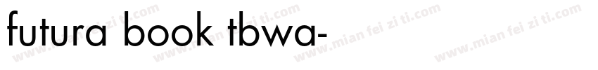 futura book tbwa字体转换